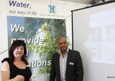 Angelique van der Veeken en Tiret Dewnarain van Advanced Waste Water Solutions