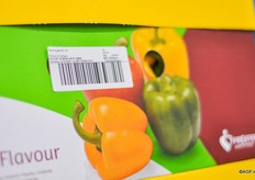 Sticker, inclusief telergegevenns, GLN-nummer en sorteringseigenschappen.