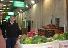 Jan Vermeiren van Exofi bij de watermeloenen