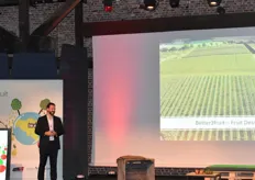 Presentatie van Nicolas Stevens over Better3fruit en de zoektocht naar nieuwe variëteiten. 