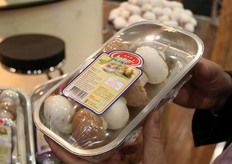 4 champignons op een stokje voor de BBQ bij Banken Champignons.