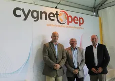 Het team van Cygnetpep met vlnr: Alasdair Maclennan, Juan Castella en David Niven.