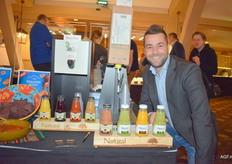 Danny van Laar van Oranka Juice Solutions had een winterse smoothie van boerenkool meegenomen. “Mensen vinden het in eerste instantie vreemd maar 7 op 10 vind het lekker wanneer ze het proeven”, vertelt Danny.