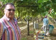 Pietro eigenaar van de groep Amoroso volgt persoonlijk de productie van zijn druiven rond Corato op.