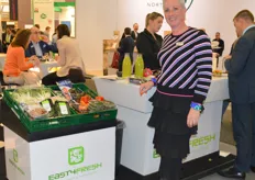 East4Fresh BV exotische fruit en groenten. Helien Verhagen vertelt dat zoete aardappelen, paksoi en niche exoten voor de retail core business is. Steeds meer focus op eigen teelt en verpakking.