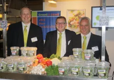 Het Team van de snijkeuken van Ter Wal, Green salads presenteert Soepie. V.l.n.r.: Marc Koetsier, Chris de Jong en Dries van 'T Veen
