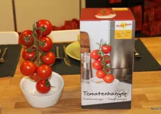 De nieuwe tomatenhanger van Tasty Tom is binnenkort verkrijgbaar.