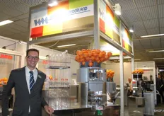 Paul Geene van Woertman Nederland met hun Zummo sinasappelpersen.