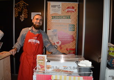 Hij liet ook proeven van biologisch ijs. 