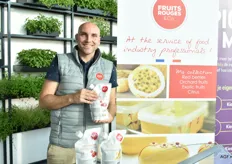 Vincent Verstijnen van het Franse bedrijf Fruits Rouges. Het Franse bedrijf teelt zelf fruit en heeft verwerkingslocaties in Marokko en Roemenië. Van Gelder is distributeur van de fruitpurees in Nederland
