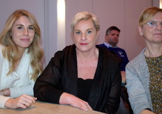 De internationale deelnemers Marie-Charlotte De Vos, Annemie Van Eepoel en Dette Janssens van Lizzy's Nieuwe Oogst uit België