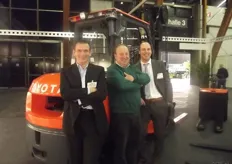 Patrick Detaeye, Frans van Steenkiste en Chris Bonny van Toyota Material Handling.