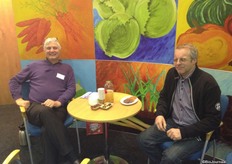 Anton van Vilsteren en Evert Rienks van Nautilus bv mochten veel bezoekers ontvangen in hun stand. Aan het eind van de middag van dag 2 is het even tijd voor een korte pauze.