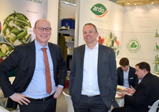 Filip Vanneste en Jorg Ploegmaker van Ardo. Hebben een visie op de toekomst en ondersteunen dit met het motto 'Ardo feeds the future'.