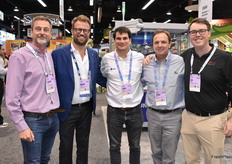 Richard Isaacs van Global Fruit, Marco Castagnoli van Unitec, Jaime Valdés en Tomas Campos Sotta van David Del Curto en Ben Donahue van Global Fruit.