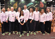 Team USA Pears draagt bijpassende outfits. De groene schoenen zijn gemaakt van wol.