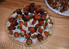 Veel mogelijkheden om te proeven op de beursvloer.