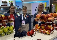 Alexandra Roberts, Jill Hughey en Brenda Briggs, allen van Rice Fruit Co.