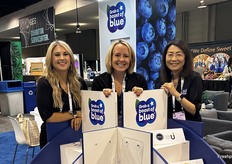 Mandy Boarman, Amanda Griffin en Leslie Wada van de U.S. Highbush Blueberry Council.