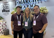 Pedro Hernandez, Jenny McAfee en Marc Marchini van J. Marchini Farms.
