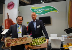John Braas en Rick Hitzerd van The Greenery, ook vertegenwoordigden ze Hagé International en Mulder Onions tijdens de beurs.