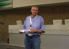 Winnaar van de asperge quiz. Pieter van Asparagus Centre met 1 fout