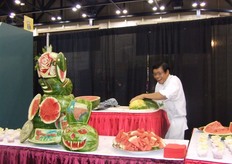 Kunstenaar met meloenen