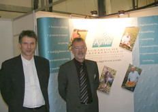 Jan Keizer en Gerrit Kattenberg van Agriver staat voor het eerst op de Tuinbouwvakbeurs in Venlo.