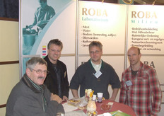 De mensen van Roba: v.l.n.r. Piet Koenen, Iwan Gijsbers, Harrie Linssen en Leon Swinkels.