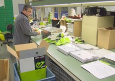 De afdeling proefmonsters.