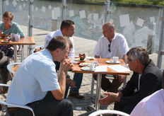 Rinie Huijbregts, Edwin de la Combé, Ger van Burik en Frans van den Boom
