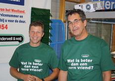 Hayo Binken en Jos Waij van Vanderwell&Waij weten het antwoord wel op de vraag op hun t-shirt