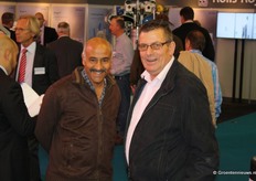 Jos Boeters van Hollandplant met een Israëlische kennis die voor Agrexco werkzaam was