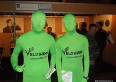 De 'groene mannetjes' van Veldwerk trekken wel de aandacht.