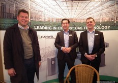 Peter Nijkrake, Hans Breukers en Wilfried Veenman van Enalco in de stand van Hanwel