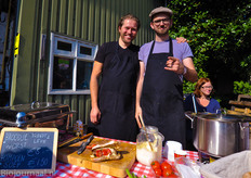 Broodjes Brandt en Levie worst en pompoensoep van Biologische cateraar Boot & Van Voorden.