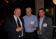 Regnier ten Haaf, exportmanager Eurazië van De Ridder Group, Jan Wijgerse van Grodan, Arjan Janmaat van HortiMax