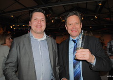 Jan Leegwater (Pronk Groenten & Fruit) met Gerard Breed (J.H. Wagenaar)