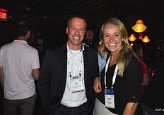 Mike Verweij (BOM Greenhouses) en Jeannette den Boer (GreenTech)