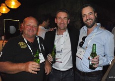Michel Timmermans, Allegany Greenhouses, Ton Versteeg (BOM Greenhouses) en Erik Storteboom (Rabobank)