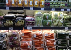 Diverse groenten waaronder twee soorten witlof.