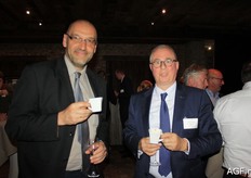 Daniel Cromphout van het KBC met Chris de Pooter van BelOrta.