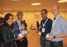 Caroline Labrie (WUR), Bert Meulenbroek (Fresh Forward Breeding), Bert De Vries (Vissers) en Juul Swinkels (Vissers).