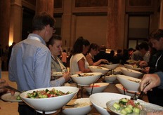 Veel groentjes bij het eten.