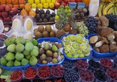 Ananasen, champignons, mango's, kiwi's.