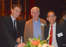 Hugo Bielderman, Johan Besseling en Julio Lazaro van Euro Pool System.