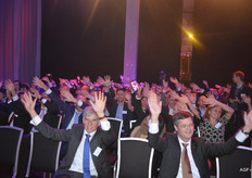 De aanwezige deden enthousiast mee.