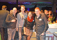 Carl en zoon Tim Grootscholten (Carl Sales Support/FloraPlanet), Renee Snijders (Jungle Talks) en Mike Gitzels