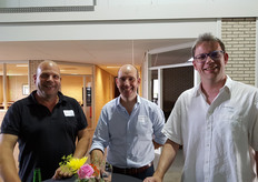 Peet Burger (Kwekerij de Wieringermeer), Joris Bogaerts (Bogaerts Greenhouse Logistics) en Jos van Velzen.