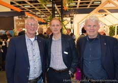 Geert van Adrichem (Adrichem Kwekerijen bv), Daan van Empel (Groenten&Fruit Huis) en Loek van Adrichem (Adrichem Kwekerijen bv)